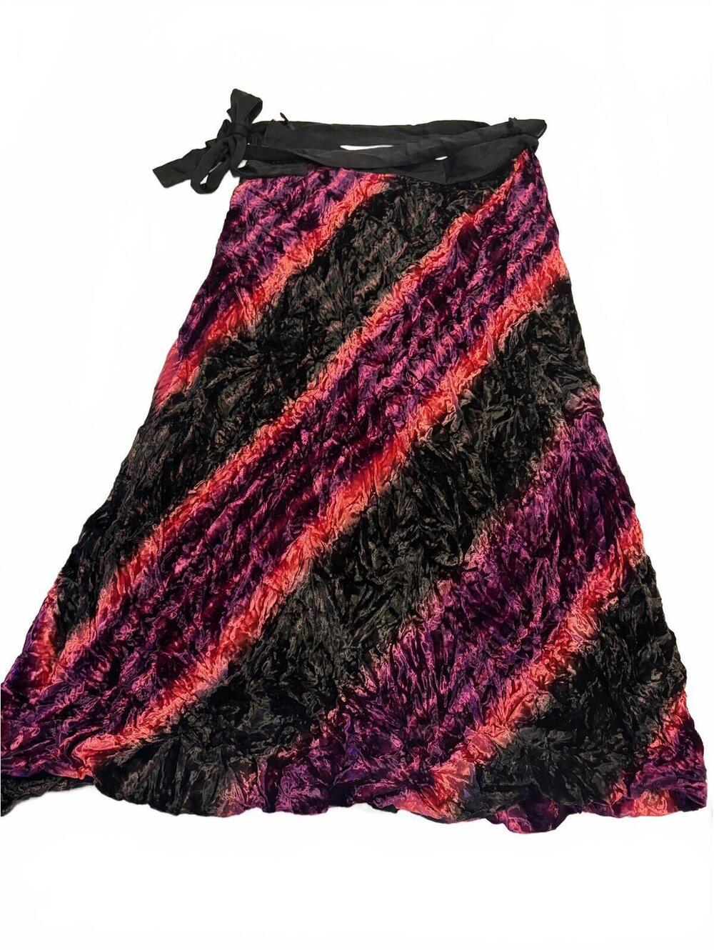 y2k vintage Crinkle Velvet Boho grunge revival Skirt
